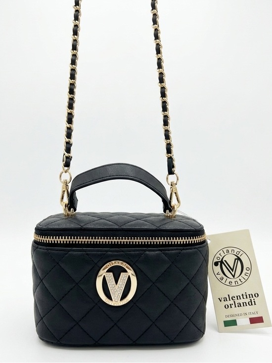 Valentino Orlandi Handbags - Valentino Orlandi Black Quilted Crossbody Vanity Bag NWT